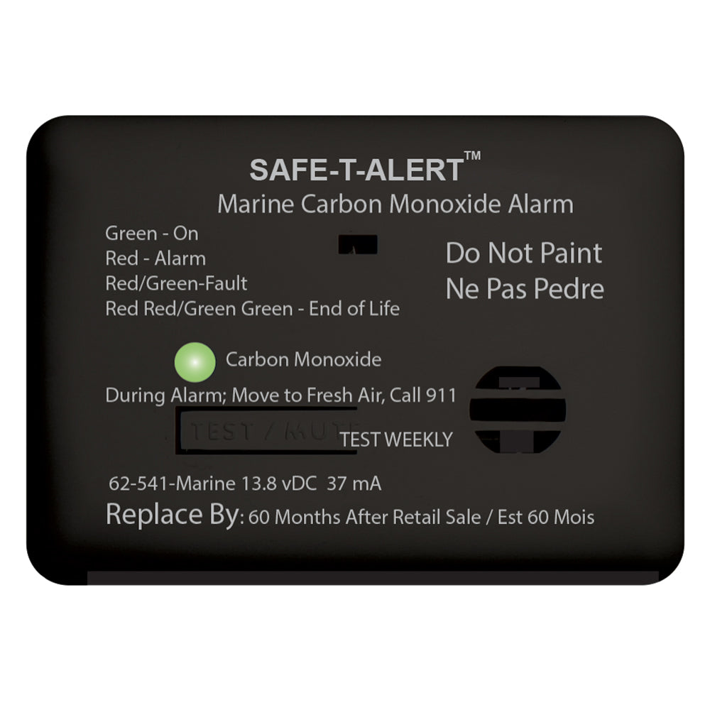 SafeTAlert 62 Series Carbon Monoxide Alarm wRelay 12V 62541RMarine Surface Mount Black 62541RMARINEBL