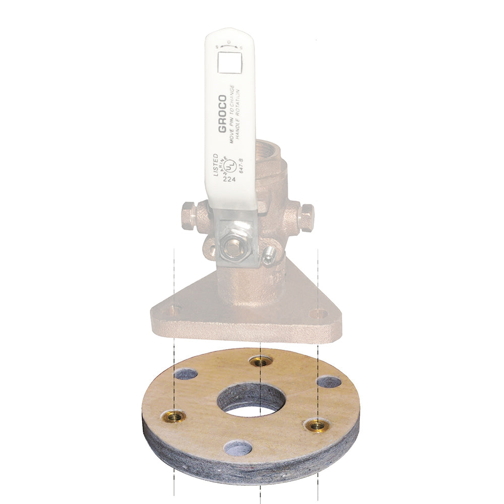 GROCO Backing Block f34 1 Seacocks BB1