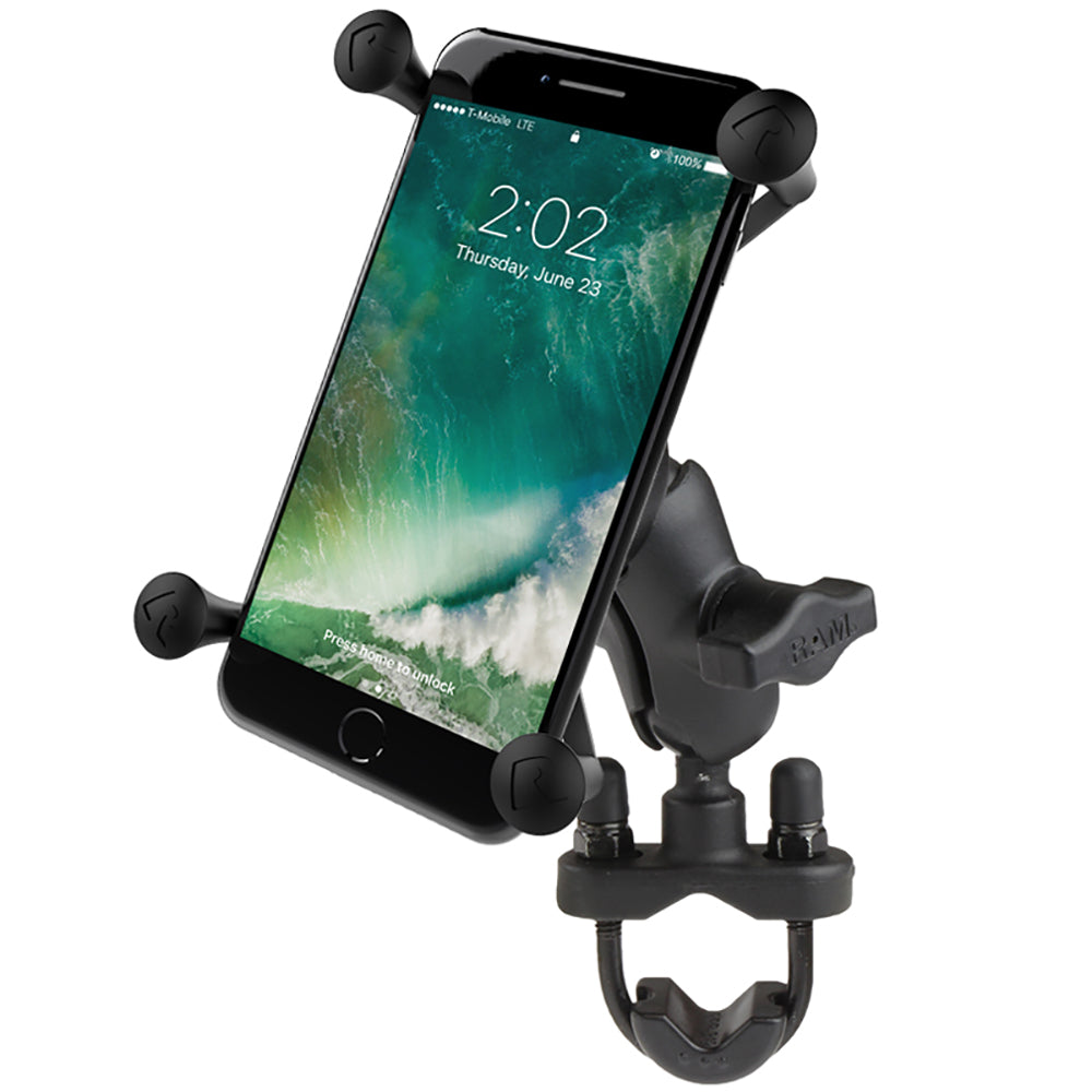 RAM Mount XGrip Large Phone Mount wHandlebar UBolt Base RAMB149ZAUN10U