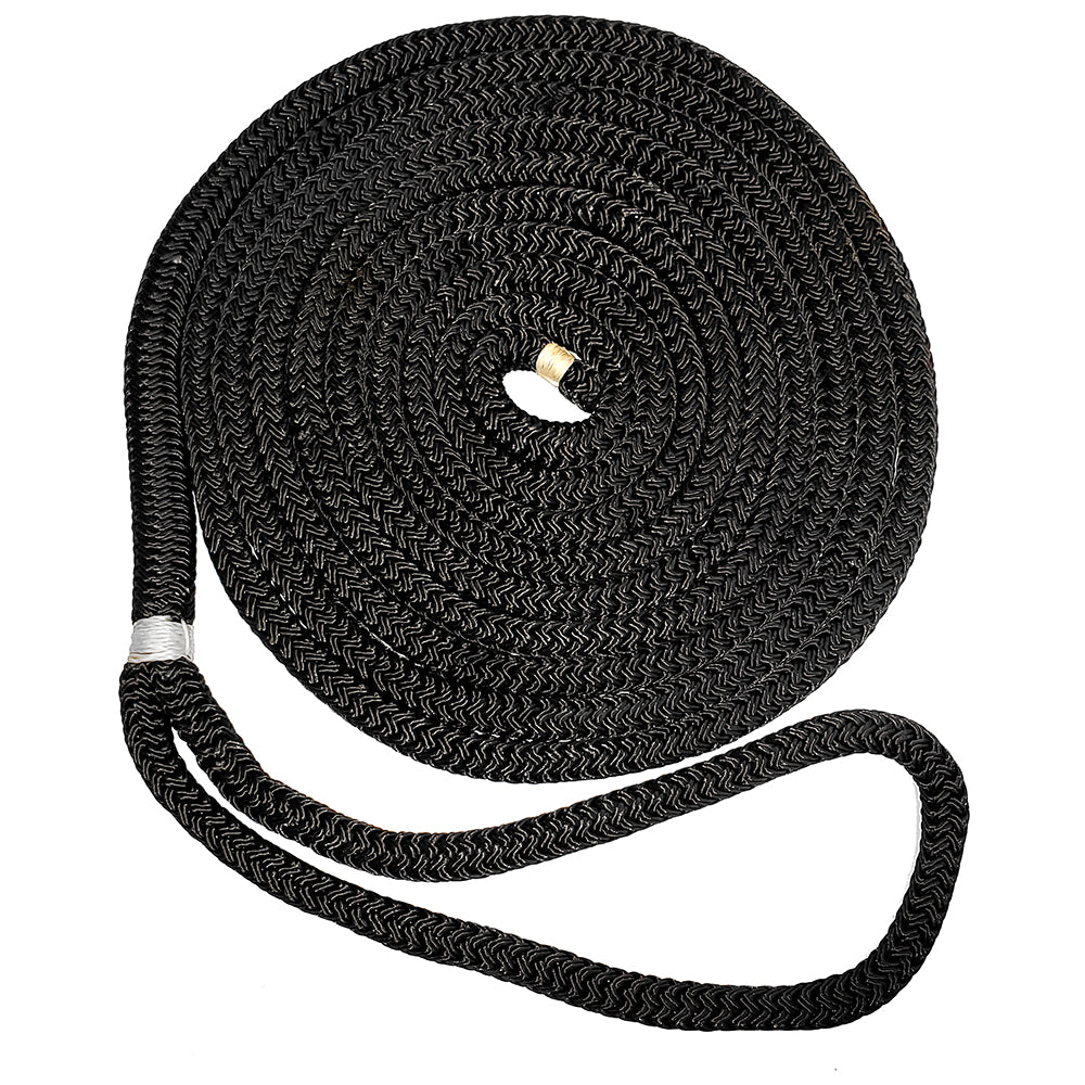 New England Ropes 38 Double Braid Dock Line Black 20 C50541200020