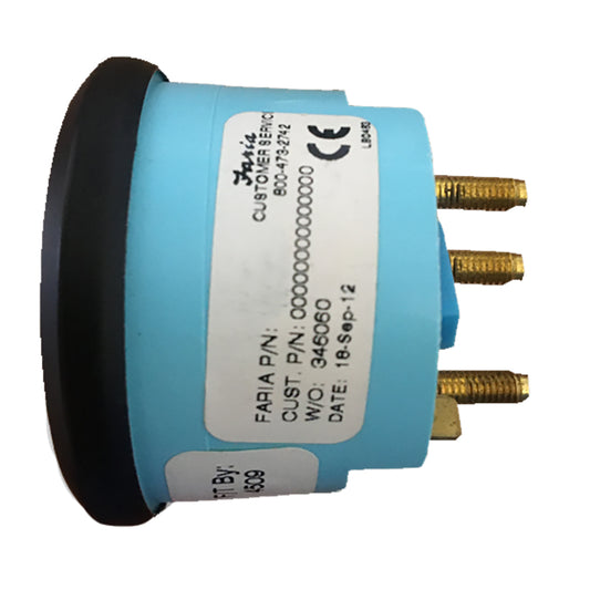 Faria Euro Black 2 Oil Pressure Gauge Metric 5 Bar 12805