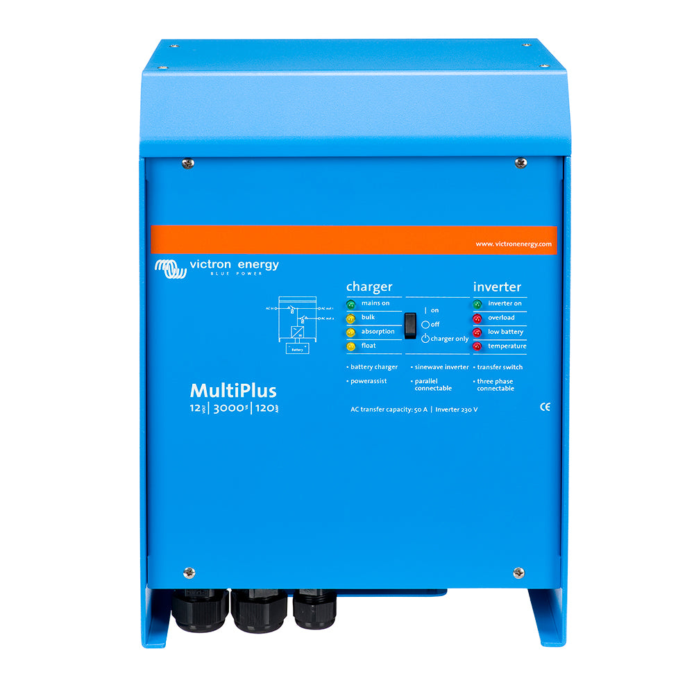 Victron MultiPlus InverterCharger 12VDC 3000VA 120VAC w 120AMP Charger 50AMP Transfer Switch UL Approved