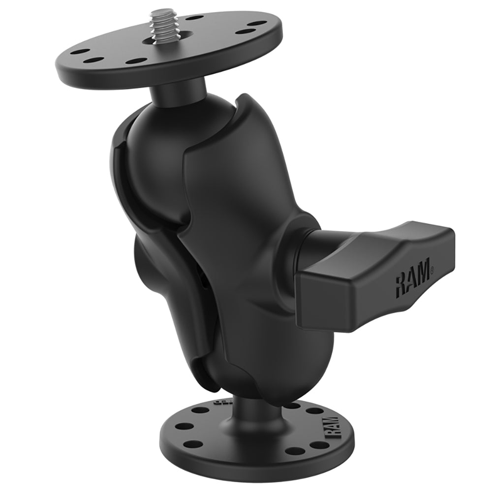RAM Mount RAM Double Ball Mount w1420 Male Thread Short Arm RAM101AUB