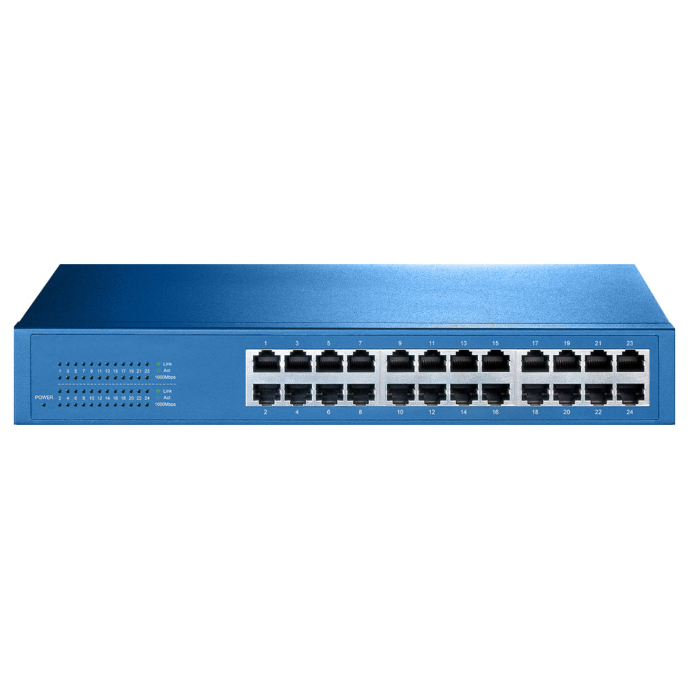 Aigean 24Port Network Switch Desk or Rack Mountable 100240VAC 5060Hz NS24