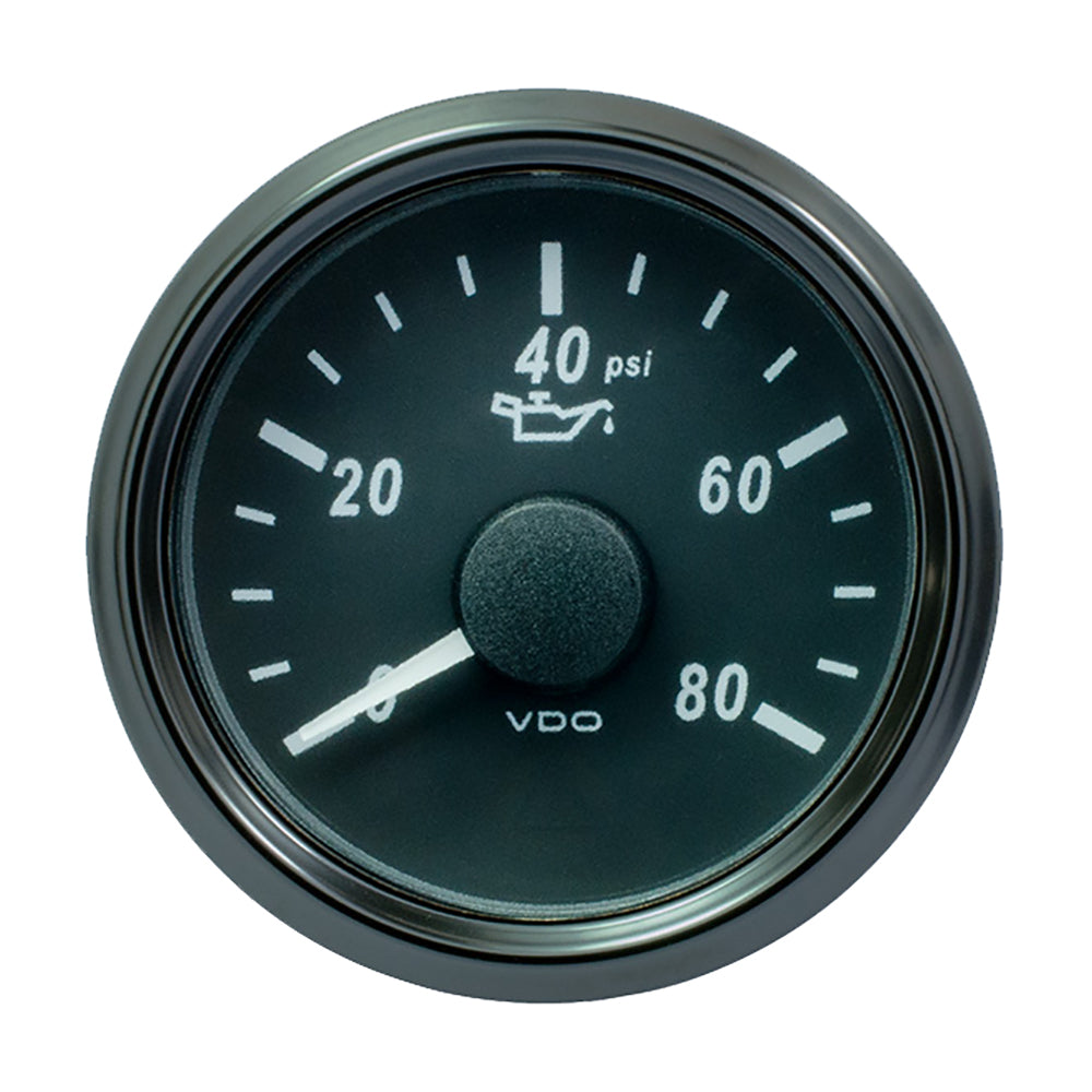 VDO SingleViu 52mm 2116 Oil Pressure Gauge 80 PSI 24033 Ohm A2C3833230030