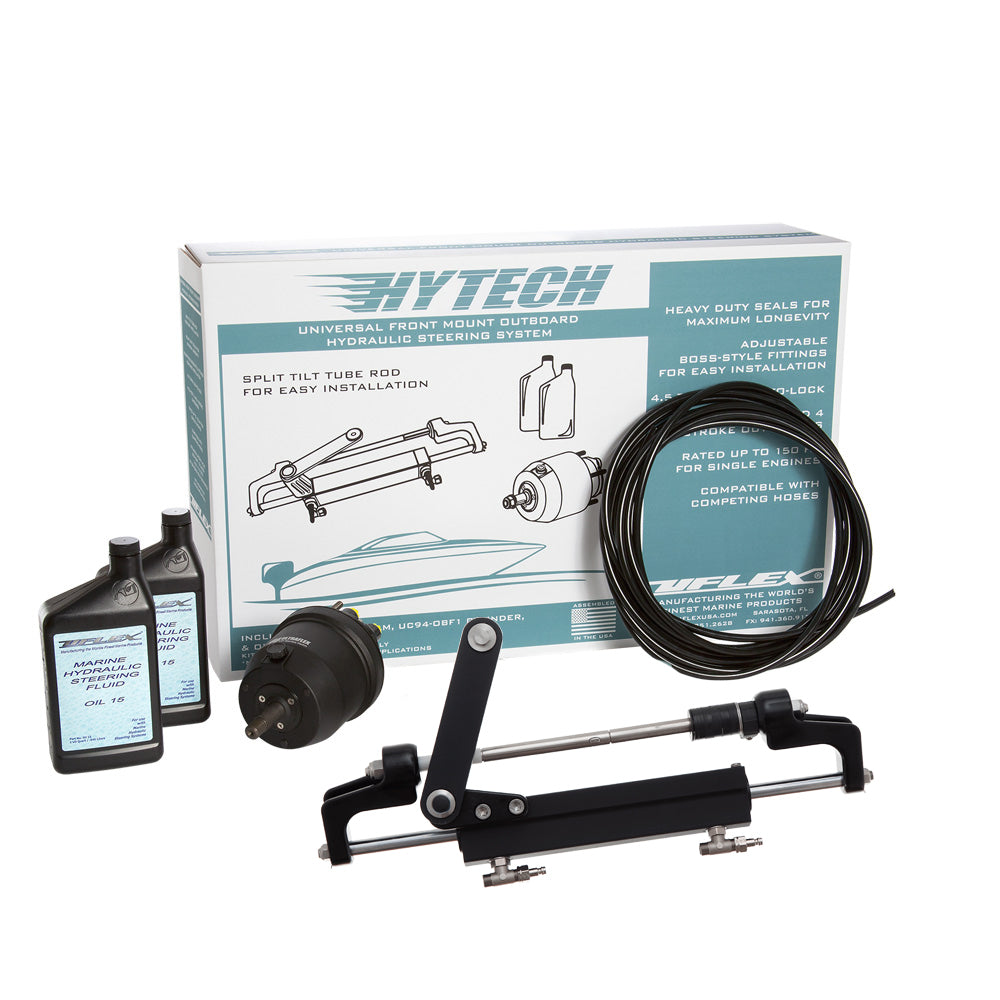 Uflex HYTECH 11 Front Mount OB System up to 175HP Includes UP20 FM Helm 2qts of Oil UC95OBF Cylinder 40 Tubing HYTECH