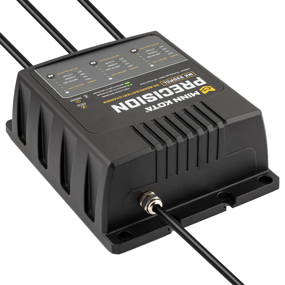 Minn Kota OnBoard Precision Charger MK330 PCL 3 Bank x 10 AMP LI Optimized Charger 1833301