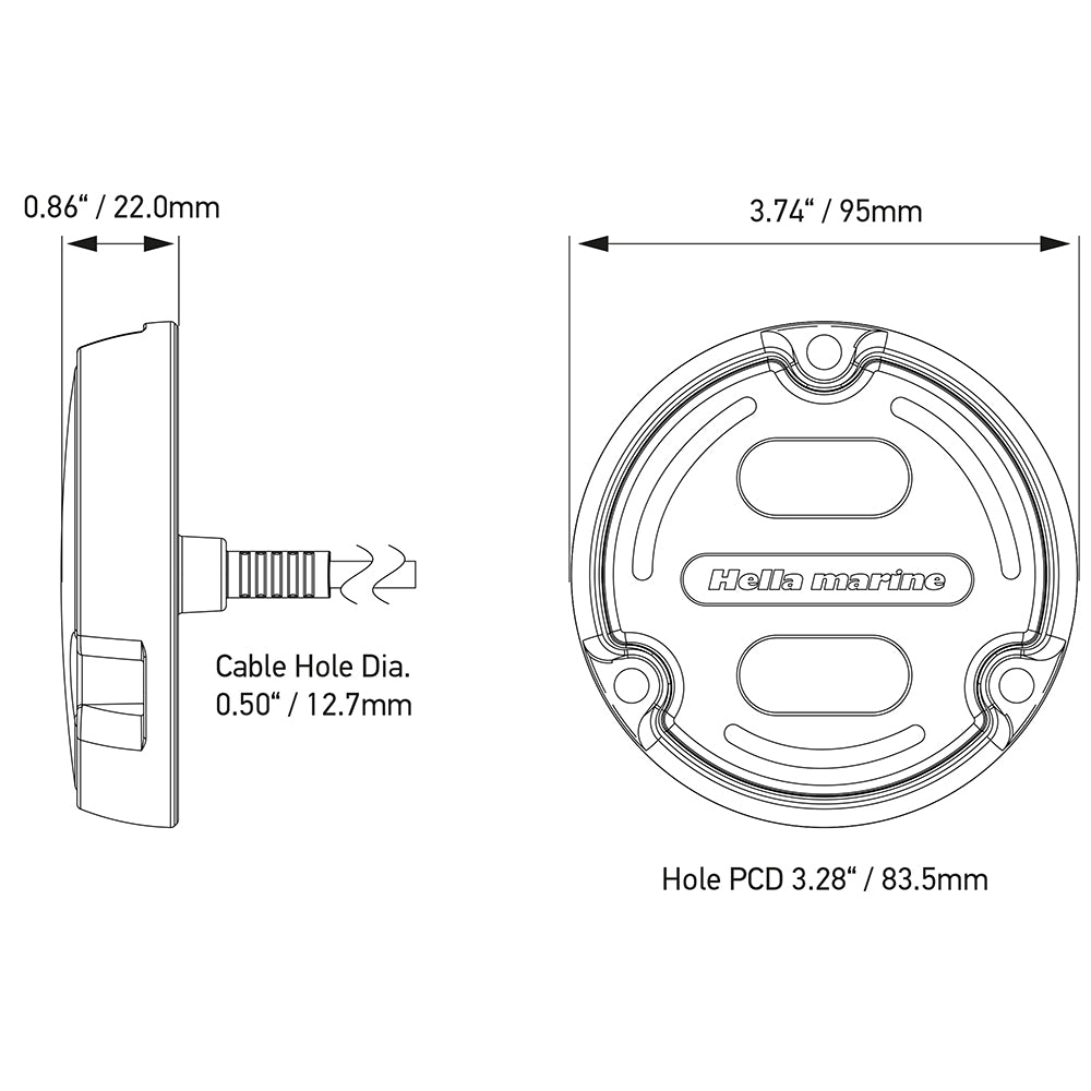 Hella Marine Apelo A2 RGB Underwater Light 3000 Lumens Bronze Housing White Lens wEdge Light 016148101