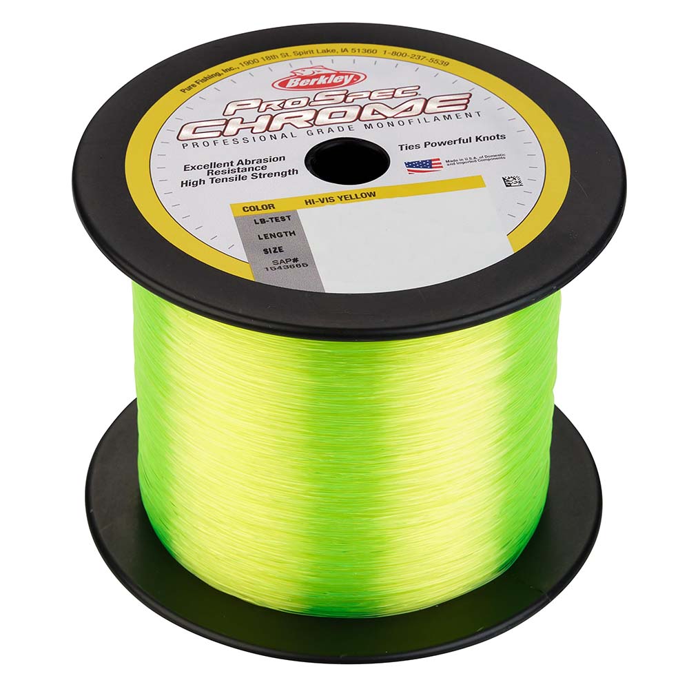Berkley ProSpec Chrome HiVis Yellow Monofilament 50 lb 1000 yds PSC1B50HVY 1543668