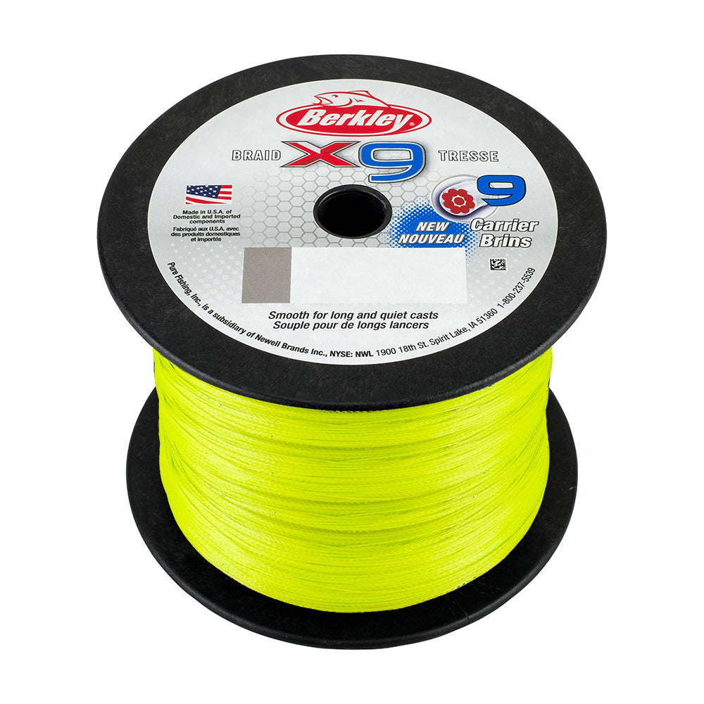 Berkley x9 Flame Green Braid 8lb 2188 yds X9BBK8GG 1486871