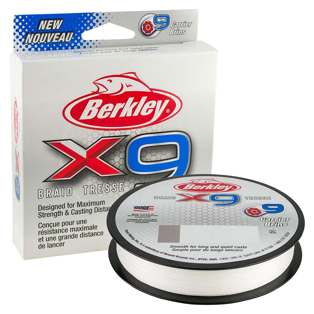 Berkley x9 Braid Crystal 20lb 164 yds X9BFS20CY 1486886