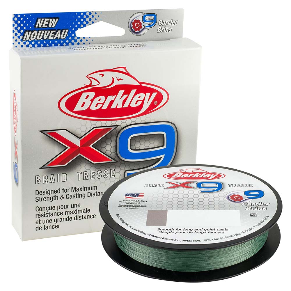 Berkley x9 Braid LowVis Green 40lb 328 yds X9B3304022 1486828