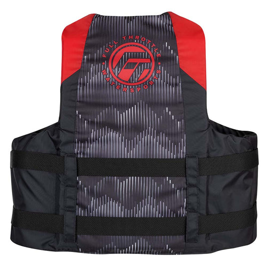 Full Throttle Adult Nylon Life Jacket 2XL4XL RedBlack 11220010008022