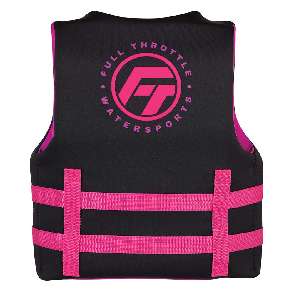 Full Throttle Youth RapidDry Life Jacket PinkBlack 14210010500222