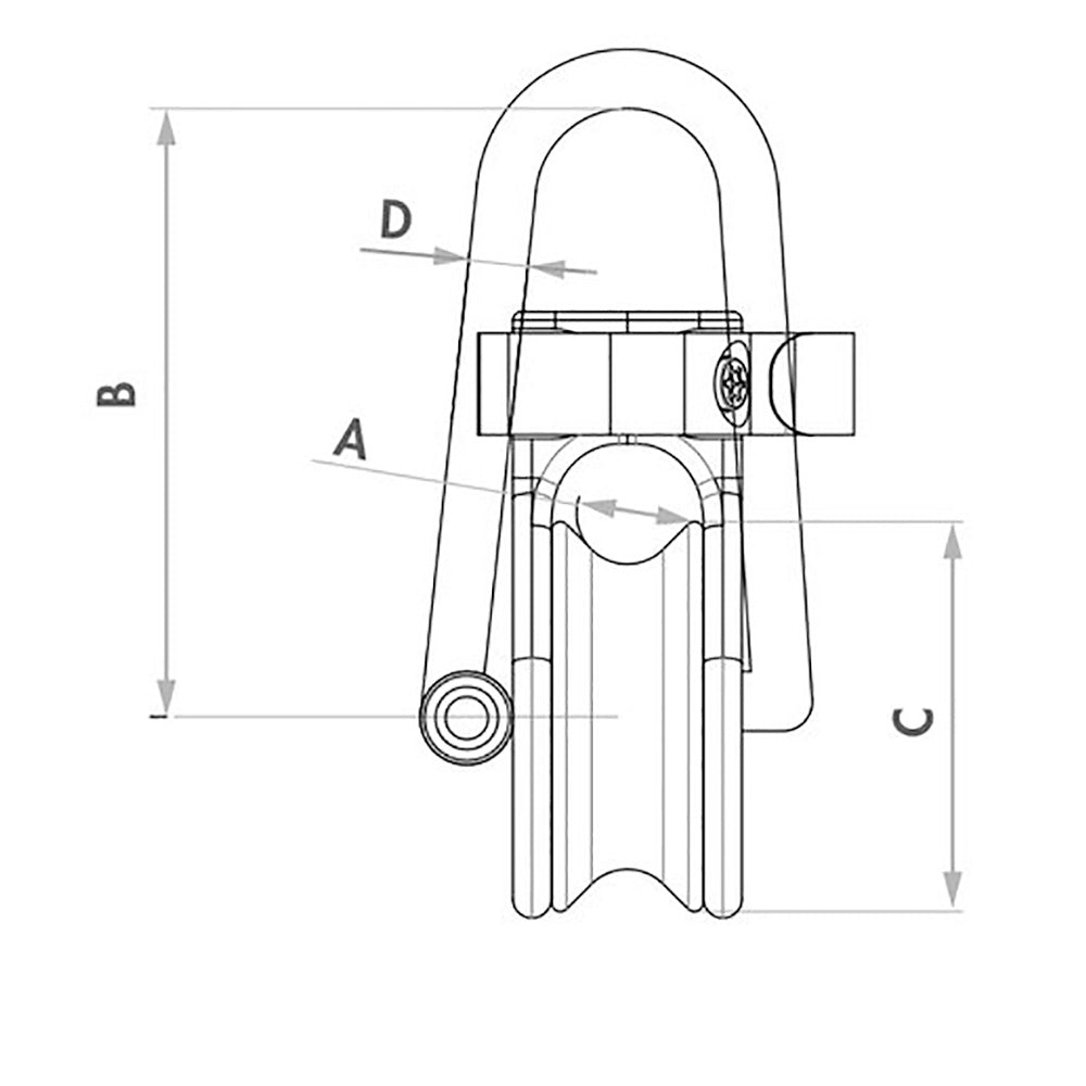 Wichard Soft Snatch Block 10mm Rope Size 36010