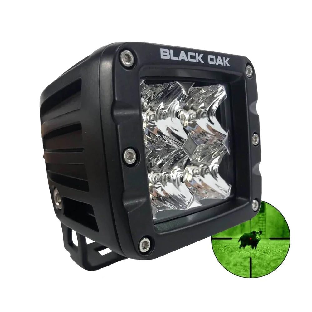 Black Oak Pro Series 30 2 940nm Infrared Pod Light Flood Optics Black Housing 2IRPOD940