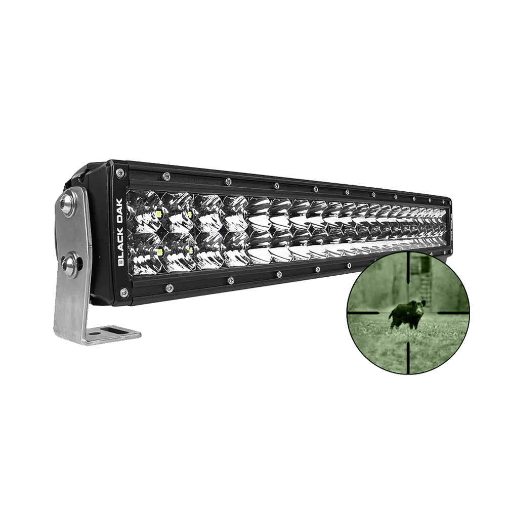 Black Oak Pro Series Double Row Combo Infrared 20 940nm Light Bar Black 20IR940