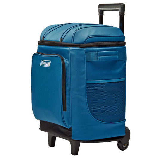 Coleman CHILLER 42Can SoftSided Portable Cooler wWheels Deep Ocean 2158120