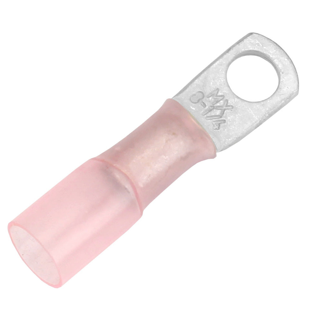 Pacer 8 AWG Heat Shrink Ring Terminal 14 Stud Size 25 Pack TE814R25