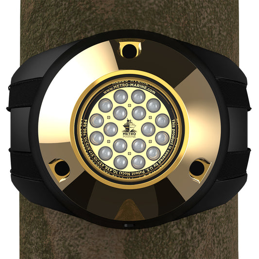 Metro Marine HighOutput Piling Mount Underwater Light wIntelligent Monochromatic LEDs  Green 45 Beam FPMR1G345