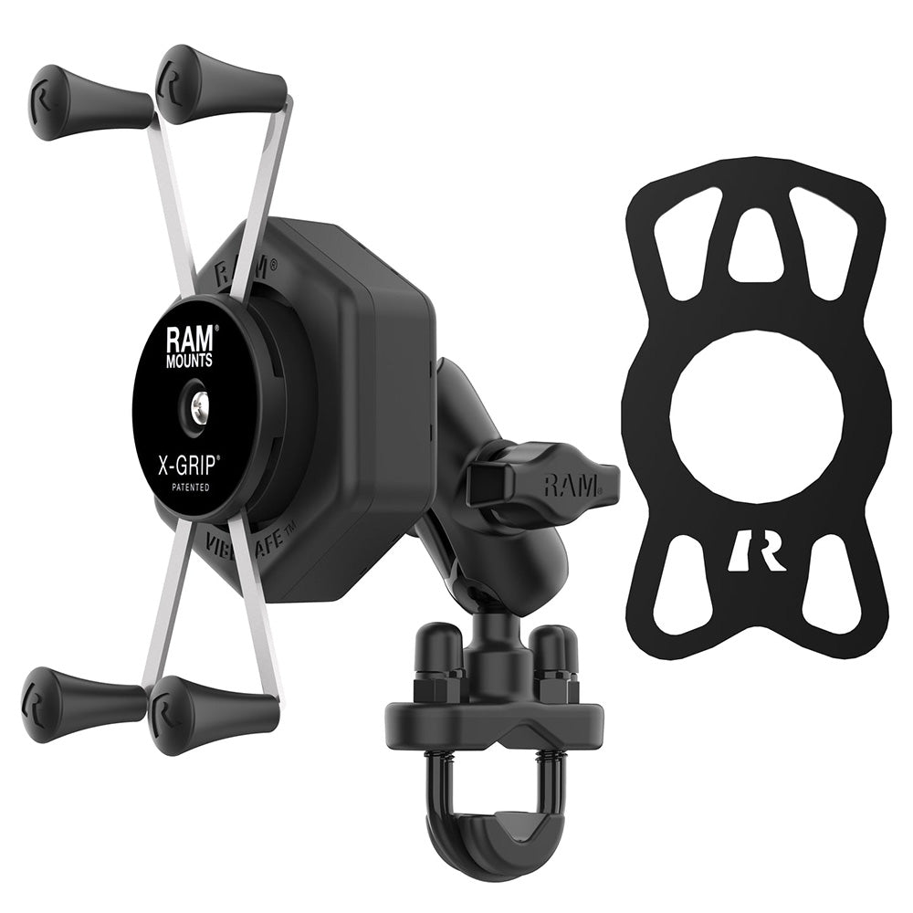RAM Mount RAM XGrip Large Phone Mount wVibeSafe  UBolt Base  Short RAMB149ZAUN10462