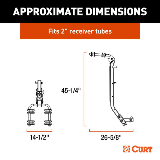 CURT ActiveLink SE Series Bike Rack  2 Bikes Up to 90 lbs 18410