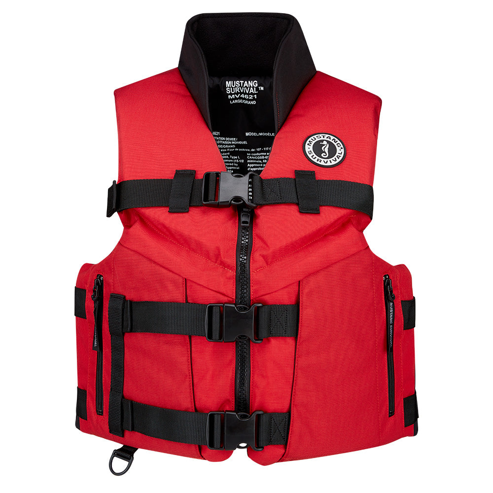 Mustang Accel 100 Foam Fishing Vest  Small  RedBlack MV462602123S216
