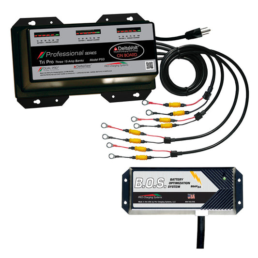 Dual Pro PS3 3 Bank Battery Charger w2 Bank BOS PS3BOS12V2