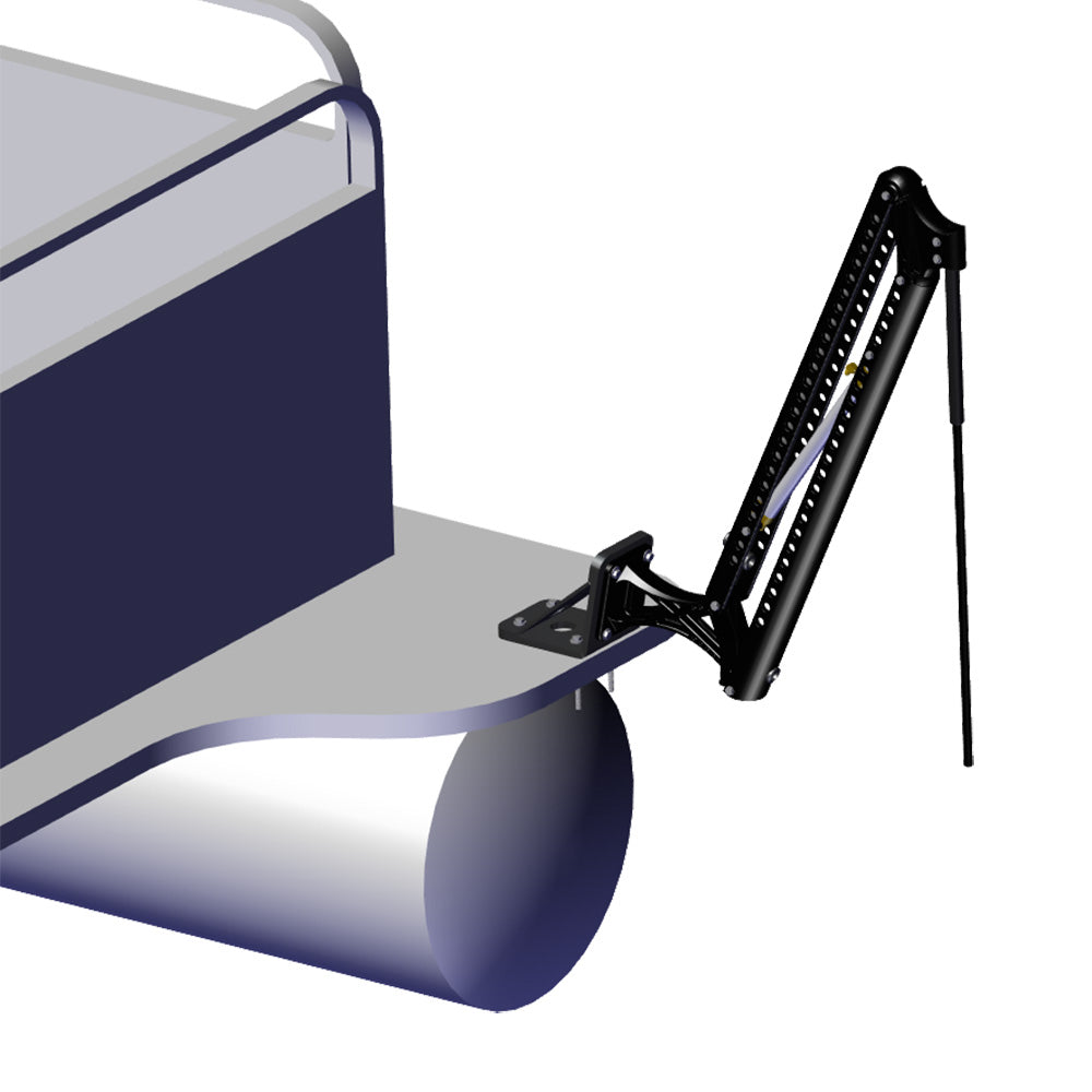 PowerPole Deck Mount  0 Setback  6 Rise  Black PKBD04UBK