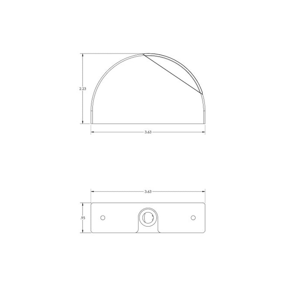 Lumitec Surface Mount Aluminum Navigation Light Port  Red 101845