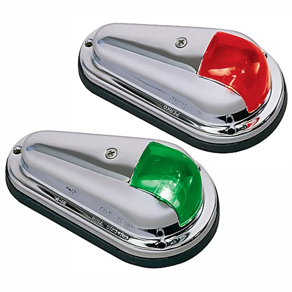 Perko Vertical Mount Side Lights  12V  Red  Green  Pair 0955DP0STS