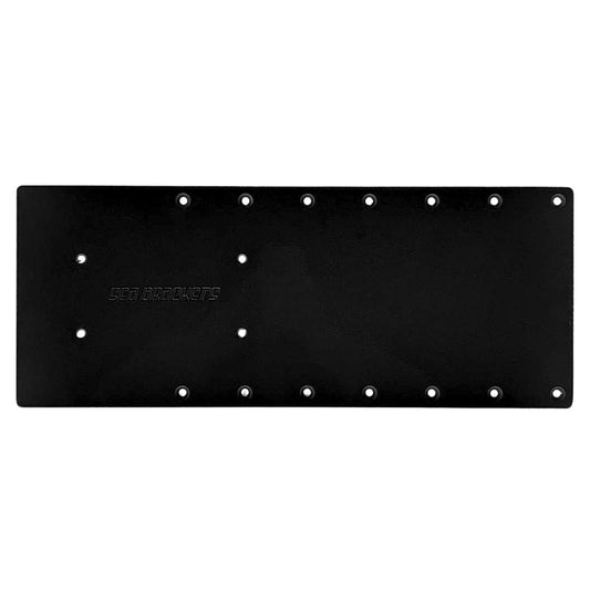 Sea Brackets 20 Straight Trolling Motor Plate fGarmin Kraken  Black SEA2303BLK