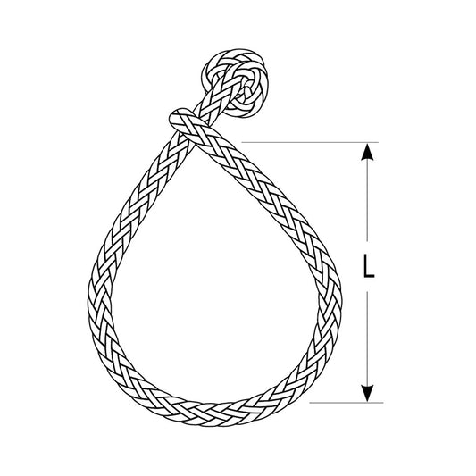 Ronstan Soft Shackle  Size XS  25mm x 50mm wRobline Line DSH25GRY
