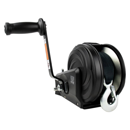 Powerwinch Select Series Winch 2000lb 2 Speed 8 Crank Arm Carbon Black 21400W20008BR