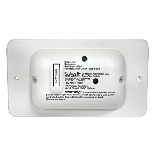 SafeTAlert 80 Series White Propane Gas Alarm  12V 80441WTTR
