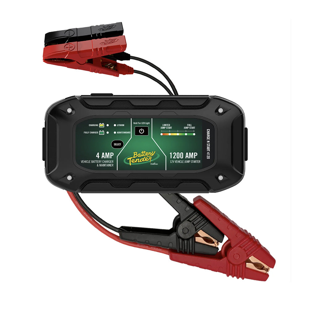 Battery Tender Charge N Start 4120 4 Amp Battery Charger  1200 Amp Jump Starter 0307020WH