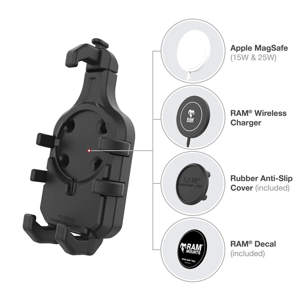 Ram Mount RAM QuickGrip Pro Phone Holder wBall  Vibration Damper RAMHOLPD5BVU