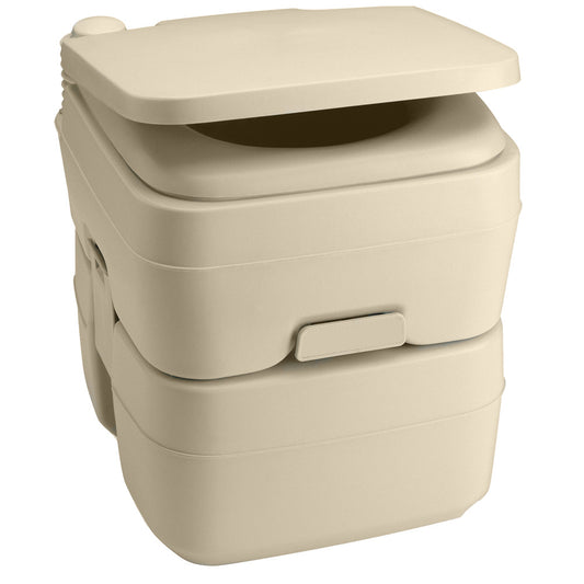 Dometic 965 MSD Portable Toilet wMounting Brackets  5 Gallon  Parchment 311196502