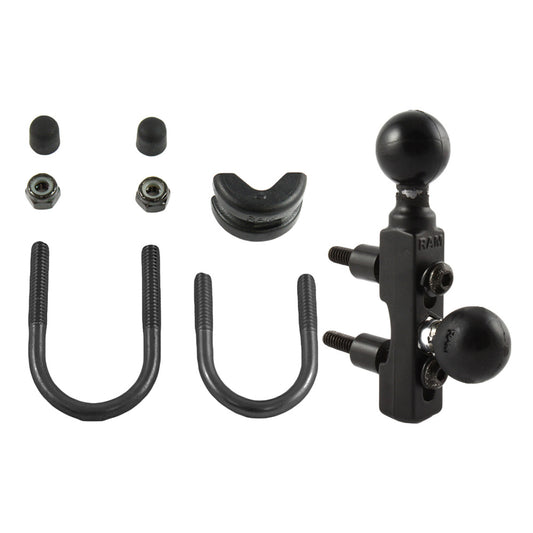 RAM Mount Motorcycle Combination Base fHandlebar or BrakeClutch Reservoir w2 1 Balls RAMB3098U