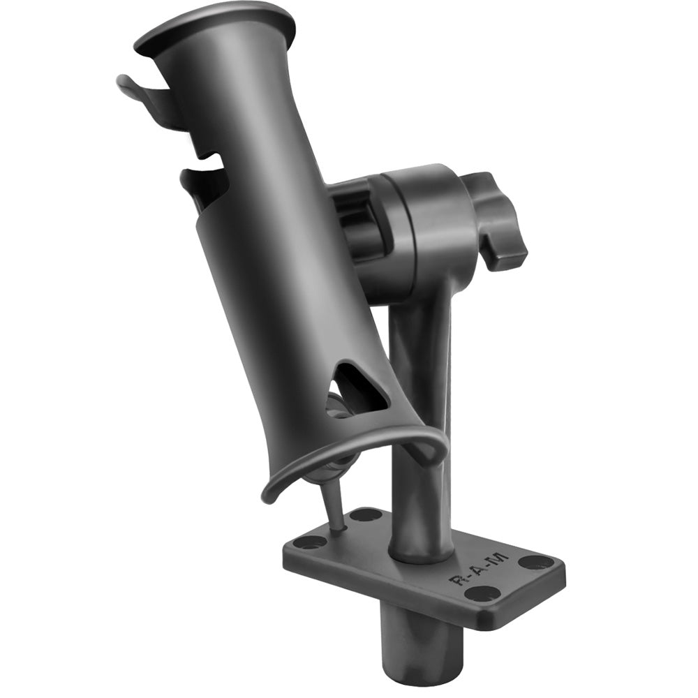 RAM Mount RAM Tube Jr Fishing Rod Holder wStandard 6 Length Post Spline  Flush Mounting Base RAP390FU