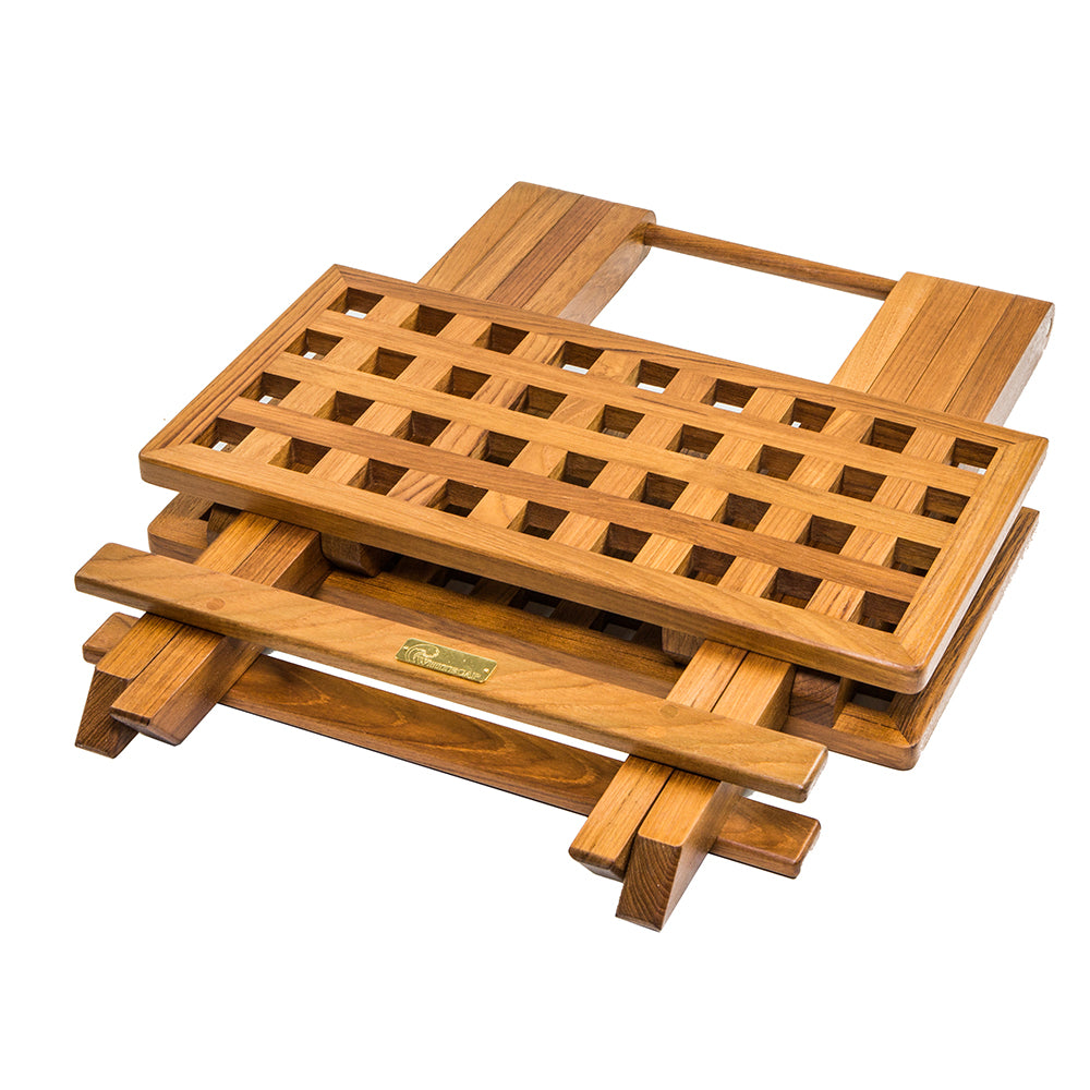 Whitecap Teak Grate Top FoldAway Table 60030