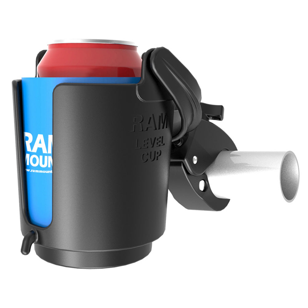 RAM Mount ToughClaw Mount wSelfLeveling Cup Holder RAMB132400U