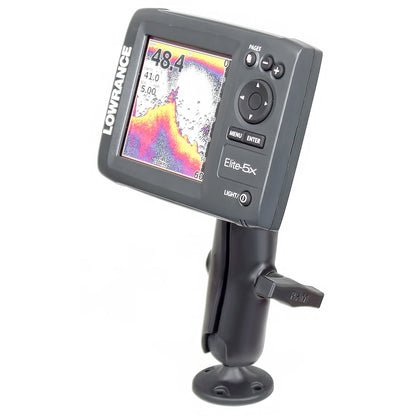 RAM Mount 15 Ball Rugged Use Composite Mount fLowrance Elite5  Mark5 Series Fishfinders RAP101ULO11