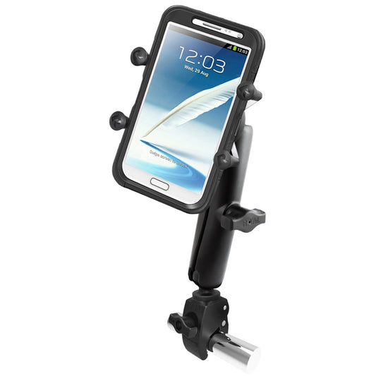 RAM Mount ToughClaw Base wLong Double Socket Arm  Universal XGrip IV fLarge PhonePhablet Cradle RAMB400CUN10U