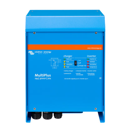 Victron MultiPlus InverterCharger 24VDC  3000VA 120VAC w 70AMP Battery Charger  50AMP Transfer Switch PMP243021102