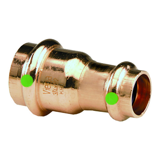 Viega ProPress 2 x 112 Copper Reducer  Double Press Connection  Smart Connect Technology 78167