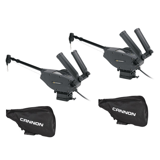 Cannon Optimum 10 BT Electric Downrigger 2Pack wBlack Covers 1902335X2COVERS