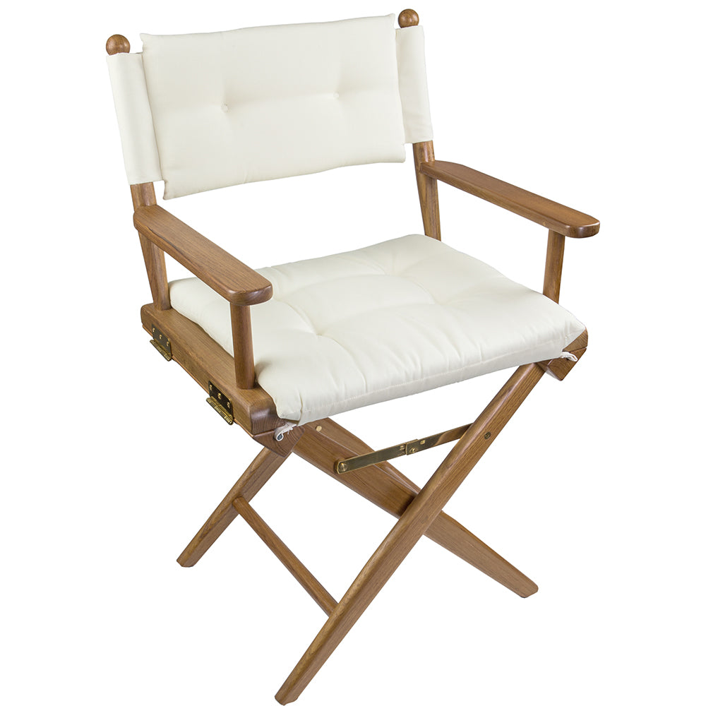 Whitecap Directors Chair wCream Cushion  Teak 61043