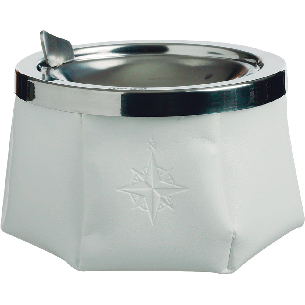 Marine Business Windproof Ashtray wLid  White 30102