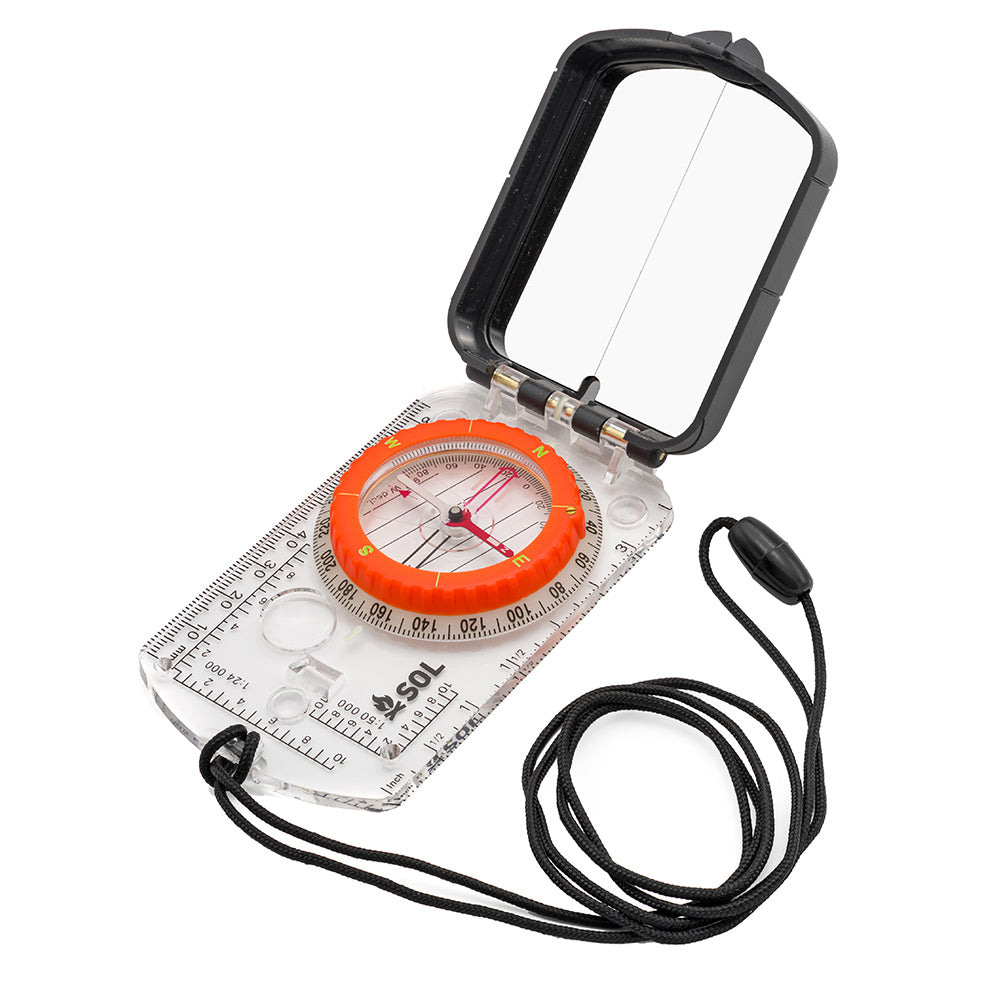 SOL Survive Outdoors Longer Sighting Compass wMirror 01400030